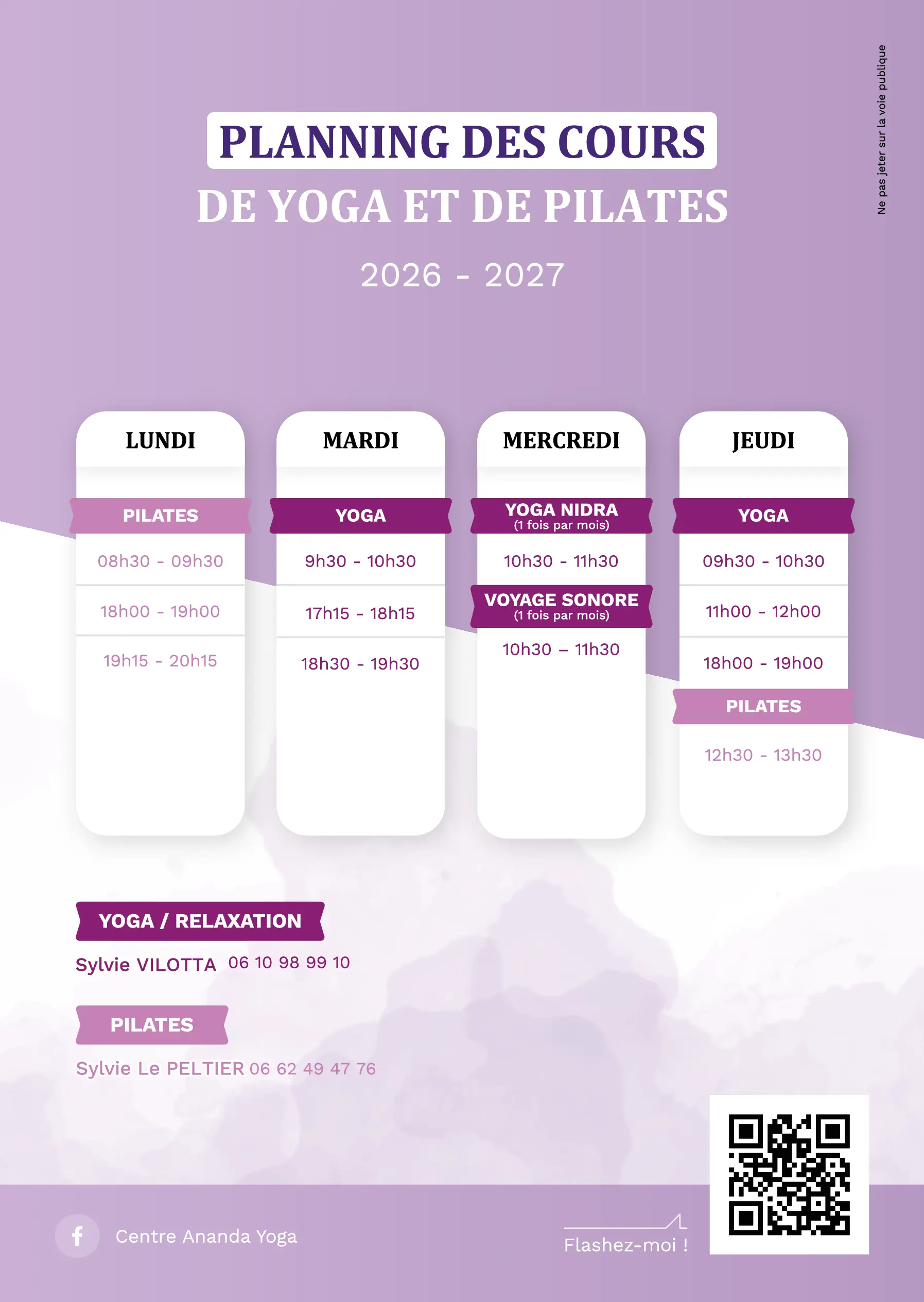 Flyer Ananda Yoga 2026